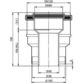 ATEC Abgas-Technologie Atec Übergang PolyClassic DN 80/125, DN 60/100