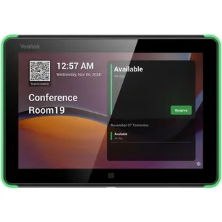 Yealink RoomPanel E2, Black 8" room scheduling Panel for Teams, 1303172
