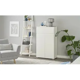 Möbel Boss Highboard 80 x 131 x 40 cm Weiß