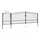 vidaXL Gartentor 500 x 225 cm Schwarz/Stahl