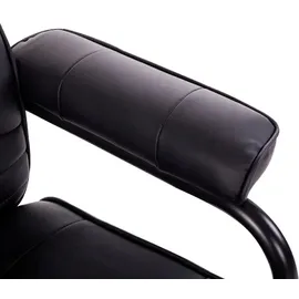 Homcom Massagesessel mit Hocker Kunstleder 84 x 95 x 77 cm Schwarz