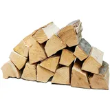 Flameup Brennholz Buche, Kaminholz mit Rinde, Buchenholz, Feuerholz für Ofen, Kamin, Kaminofen, Feuerschale, Grill, Holzscheite 25 cm, getrocknet, Menge:15 kg