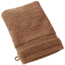 Schöner Wohnen Cuddly Waschhandschuh 16 x 21 cm braun