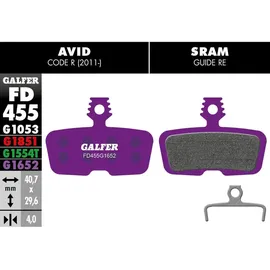 GALFER Bremsbeläge E-Bike Violett