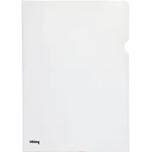 Viking Premium Klarsichthülle DIN A4 Genarbt Transparent PP (Polypropylen) 120 Mikron 100 Stück