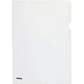 Viking Premium Klarsichthülle DIN A4 Genarbt Transparent PP (Polypropylen) 120 Mikron 100 Stück