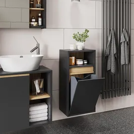 Vicco Badezimmerschrank, Viola mit Wäschkorb