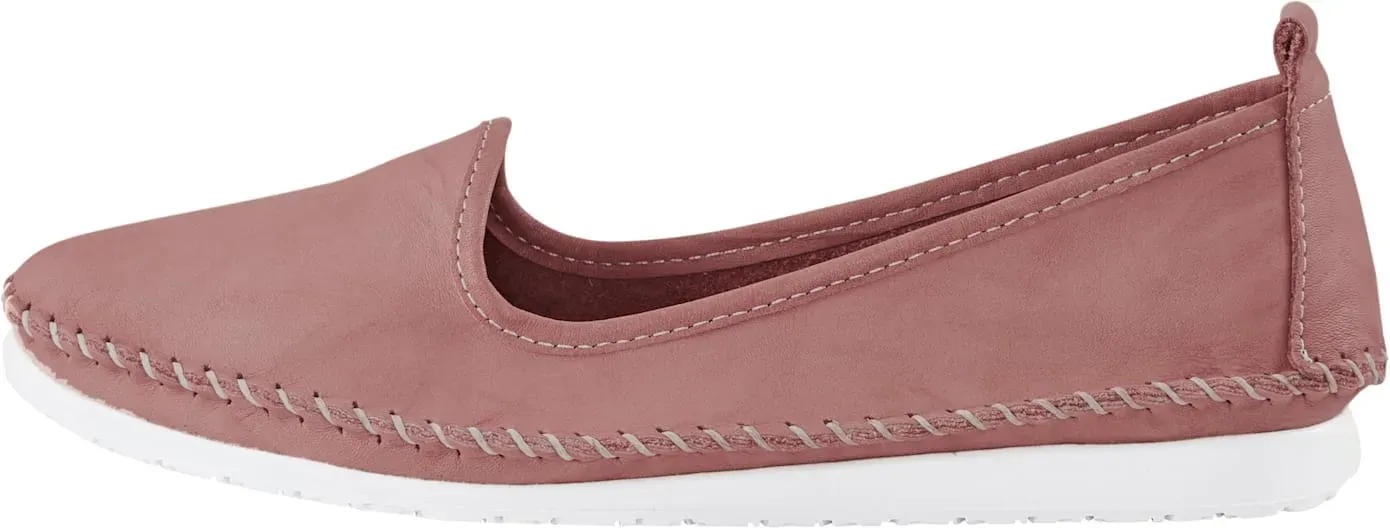 Slipper ANDREA CONTI, Damen, Gr. 43, rosa (rosé), Glattleder, Leder, Schuhe Slipper