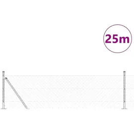 vidaXL Zaunpfosten 25 x 0,6 m Silber/Stahl