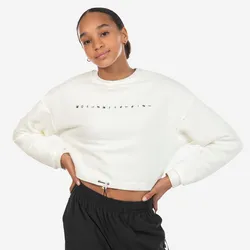 Tanz-Sweatshirt Urban Dance Damen Crop Top - weiss, weiß, 36