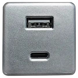 meinBett Nachtkonsole mit LED-Beleuchtung und USB-Anschluss ¦ grau ¦ Maße (cm): B: 47 H: 61 T: 46.0