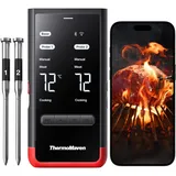 Thermomaven P2 Fleischthermometer Kabellos – Wifi & Bluetooth 5.3, 2 Sonden 6 Se