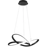 rl live your light Reality Leuchten LED Pendelleuchte Course R32051432, Metall Schwarz matt, inkl. 27.5 Watt LED, Switch Dimmer