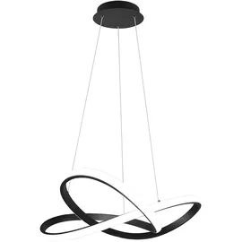 rl live your light Reality Leuchten LED Pendelleuchte Course R32051432, Metall Schwarz matt, inkl. 27.5 Watt LED, Switch Dimmer