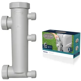 BESTWAY Lay-Z-Spa Entkalker-Adapter für Pumpeneinheiten – Zubehör gegen Kalk & E02-Fehler, für AirJet & HydroJet Pumpen, Wartung ohne Ausbau (ohne Entkalkungsmittel)
