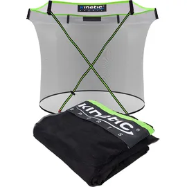 Kinetic Sports Trampolin Sicherheitsnetz für ULTIMATE PRO Gartentrampoline ø Mit Reißverschluss und Sicherheitsclips, UV beständig, Ersatznetz Fangnetz, Schutznetz für Ø 244 cm