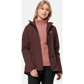 Jack Wolfskin Moonrise 3in1 Jacket Damen dark maroon S