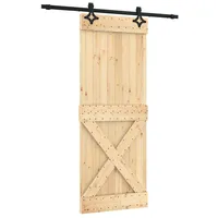 vidaXL Schiebetür rechts 80 x 210 cm Braun/Schwarz