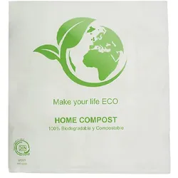 MONOUSO - Flachbeutel Markt Bio Home Compost 48x52cm 24μm (100 Stück)