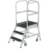 MUNK Podesttreppe eins. begehbar 3 Stufen Aluminium