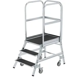 MUNK Podesttreppe eins. begehbar 3 Stufen Aluminium