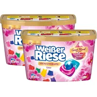 Weißer Riese Color Trio-Caps Aromatherapie Floral Sensation 36 WL (2 x 18 Wäschen), Waschmittel mit Orchidee, Colorwaschmittel mit intensivem Dufterlebnis