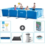 Rechteckiger Frame Pool - 450x220x84 Cm - 7-teilig  S154