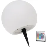 casativo-lighting LED Leuchtkugel Ø 30 cm Solar mit Fernbedienung 60 lm IP67 RGBW