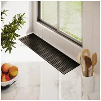 MS Beschläge Türlüftungsgitter 150 x 800 mm Aluminium Braun