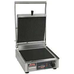 Neumärker Glaskeramik Kontaktgrill Bistro, Kontaktgrill mit Grillplatten aus Glaskeramik, geriffelte Grillplatten