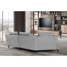 KAWOLA Sofa GARBO Designsofa Stoff grau