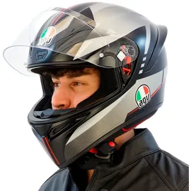 AGV K1 S Lap E2206 Integralhelm - Matt Black / Grey / Red - XS