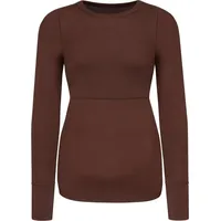 normani Outdoor Sports Merino Umstands-Langarm-Shirt Cambria in Braun | Gr.: XL