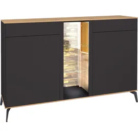 Mäusbacher Faro Sideboard 159 x 103 x 42 cm Anthrazit matt lack / Asteiche