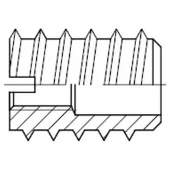 DIN 7965 Einschraubmutter (Schraubdübel), MS M12x30x22 HP