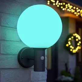 GLOBO RGB LED Wandleuchte, Bewegungsmelder, anthrazit - Grau