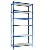 Proregal Schwerlastregal Giant Muli HxBxT 250 x 80 x 30 cm 6 Fachböden Fachlast 150 kg Blau