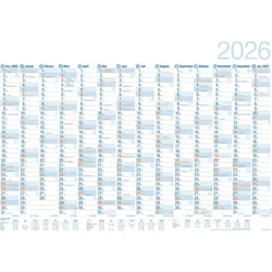 Jahresplaner "Bodensee" XL 14 Monate Blau-Orange - Kalender 2026