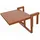deluke Balkontisch 65 x 64 x 52 cm Braun