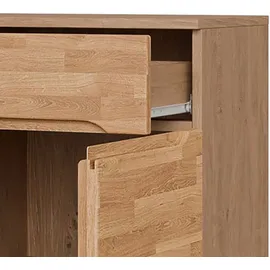 OTTO home Sideboard OTTO HOME "VETRO Teilmassiv, Fronten Massivholz, Wohnzimmer, Stauraum,Griffmulde", weiß, neutral, B:199cm H:85cm T:40cm, Sideboards, Sideboard, B/T/H:199/40/85cm, 2 Schubladen, 7Fächer
