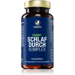 Vitactiv Schlaf DURCH Complex - Hormonfrei Tabletten mit Pflanzenextrakten 60 TABL