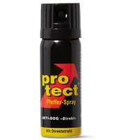 Pfefferspray Protect Anti-Dog Direktstrahl/Weitstrahl 50ml KO Spray zur Selbstverteidigung Abwehrspray