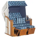 SonnenPartner Strandkorb Rustikal 255 Plus Kunststoffgeflecht weiss 1246,