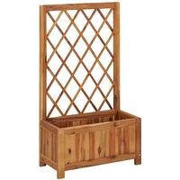 vidaXL Garten-Hochbeet mit Spalier 60 x 30 cm Braun