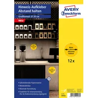 AVERY Warnschilder, Abstand halten