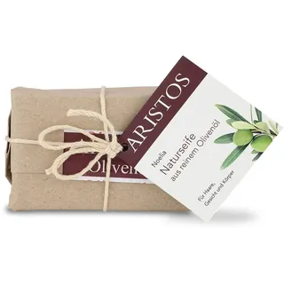 ARISTOS 100% Olivenölseife | Naturseife aus reinem Olivenöl, Seife hergestellt aus Oliven, Handseife mit PH-Wert 8 ohne Plamöl, griechische Olivenöl Duschseife