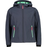 KID G JACKET FIX Hood asphalt-menta 116