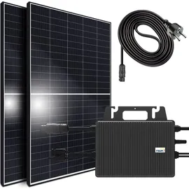 sunniva Balkonkraftwerk 850/800W Solaranlage mit 800W Growatt Micro Wechselrichter 2 x 425 W