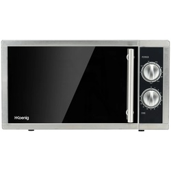 H.Koenig VIO7 Mikrowelle mit Grill / 9 Programme / Kapazität 23 L / 1000 W Leistung Grill / 900 W Leistung Mikrowelle / silber