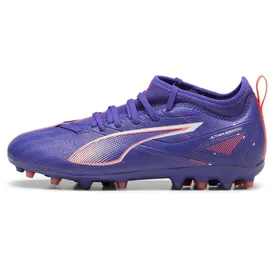 Puma Ultra 5 Match MG Jr Soccer Shoe, Lapis Lazuli White-Sunset Glow, 28 EU